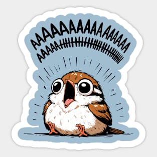 Little Screaming Sparrow Sticker